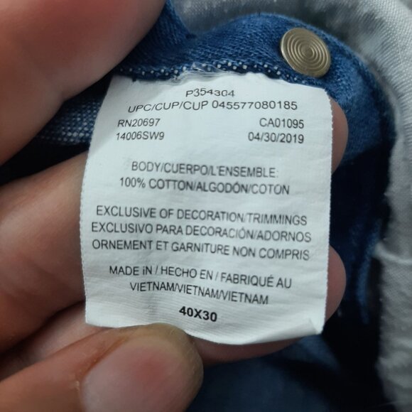 Liberty Blue Denim bibbed Overalls Med wash 40x30 fit 40x28 SizeXL 100% Cotton - Picture 9 of 13